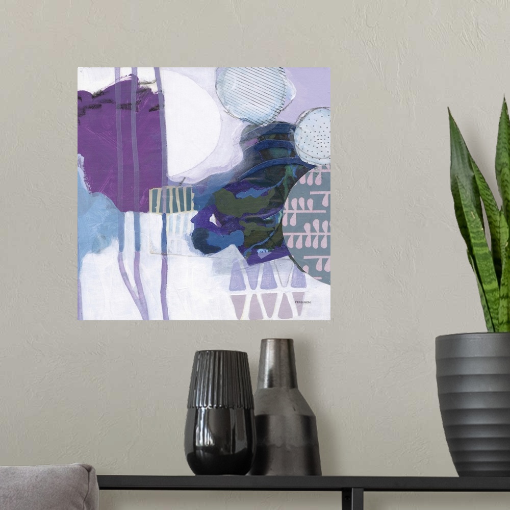 A modern room featuring Abstract Layers IV