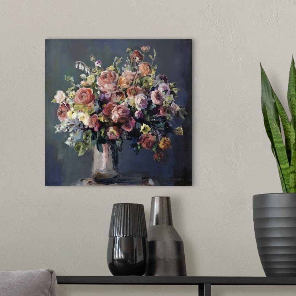A modern room featuring Abundant Bouquet Dark