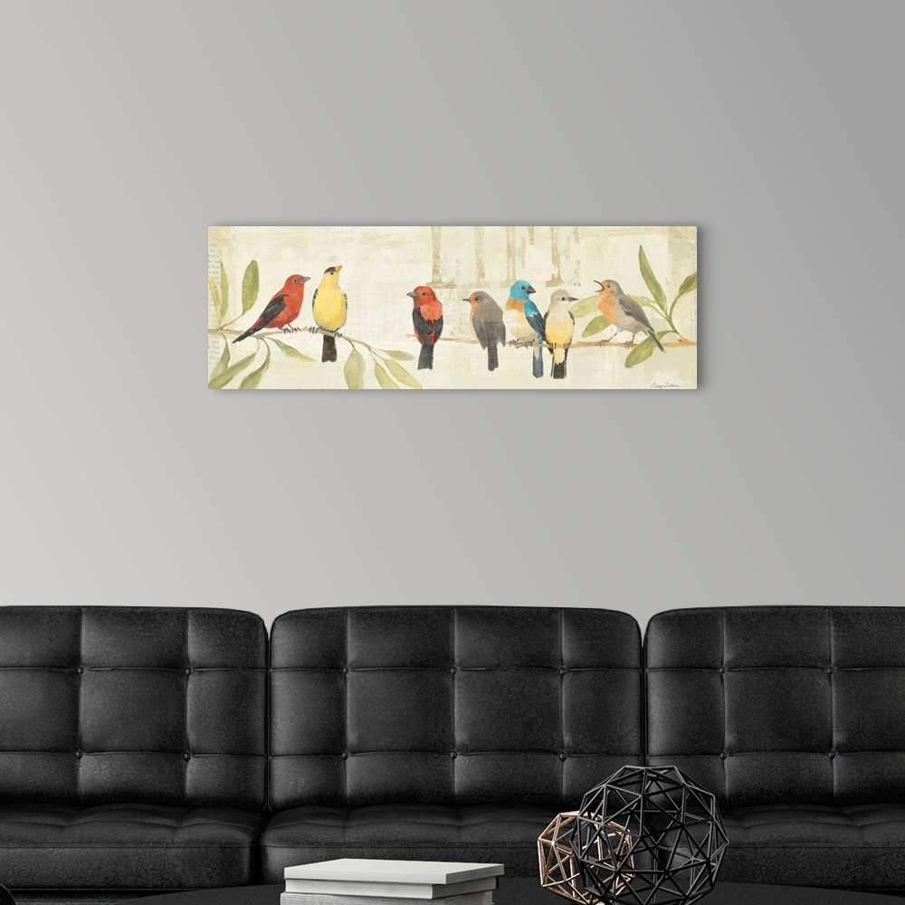 A modern room featuring Adoration of the Magpie  II