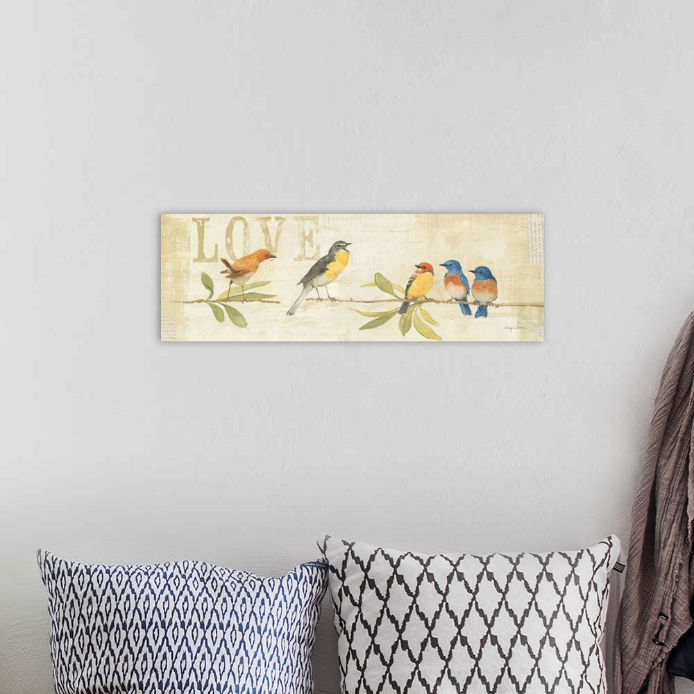A bohemian room featuring Adoration of the Magpie Panel I