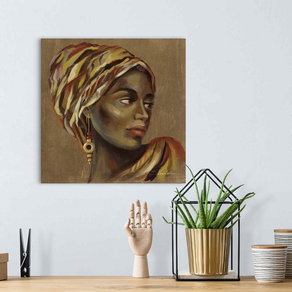 A bohemian room featuring African Beauty I