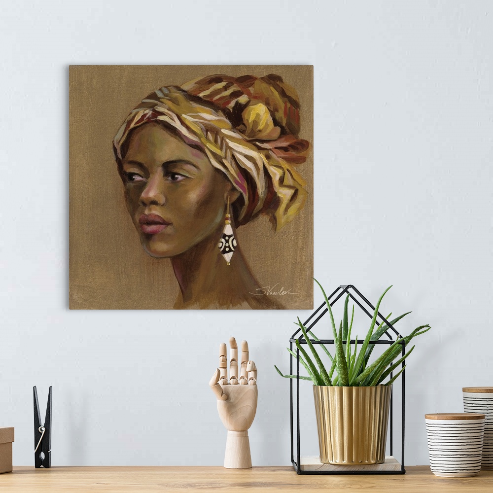 A bohemian room featuring African Beauty II