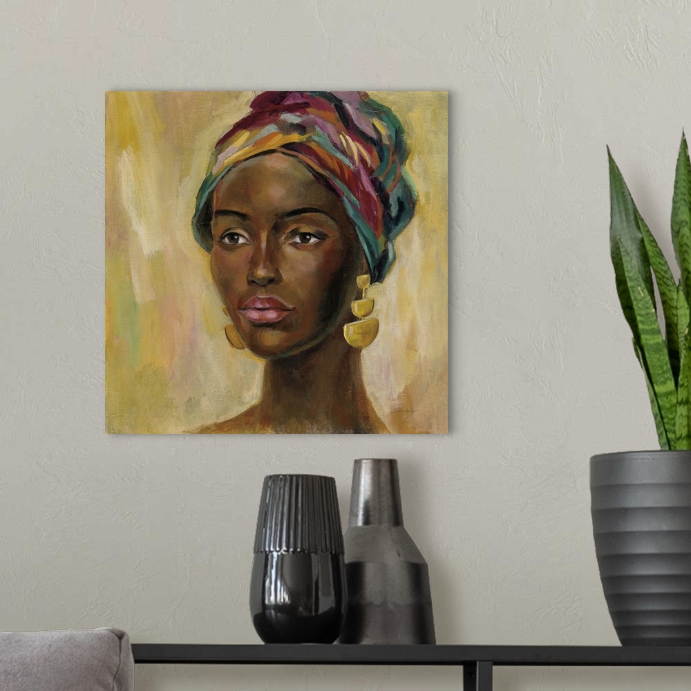 A modern room featuring African Face II
