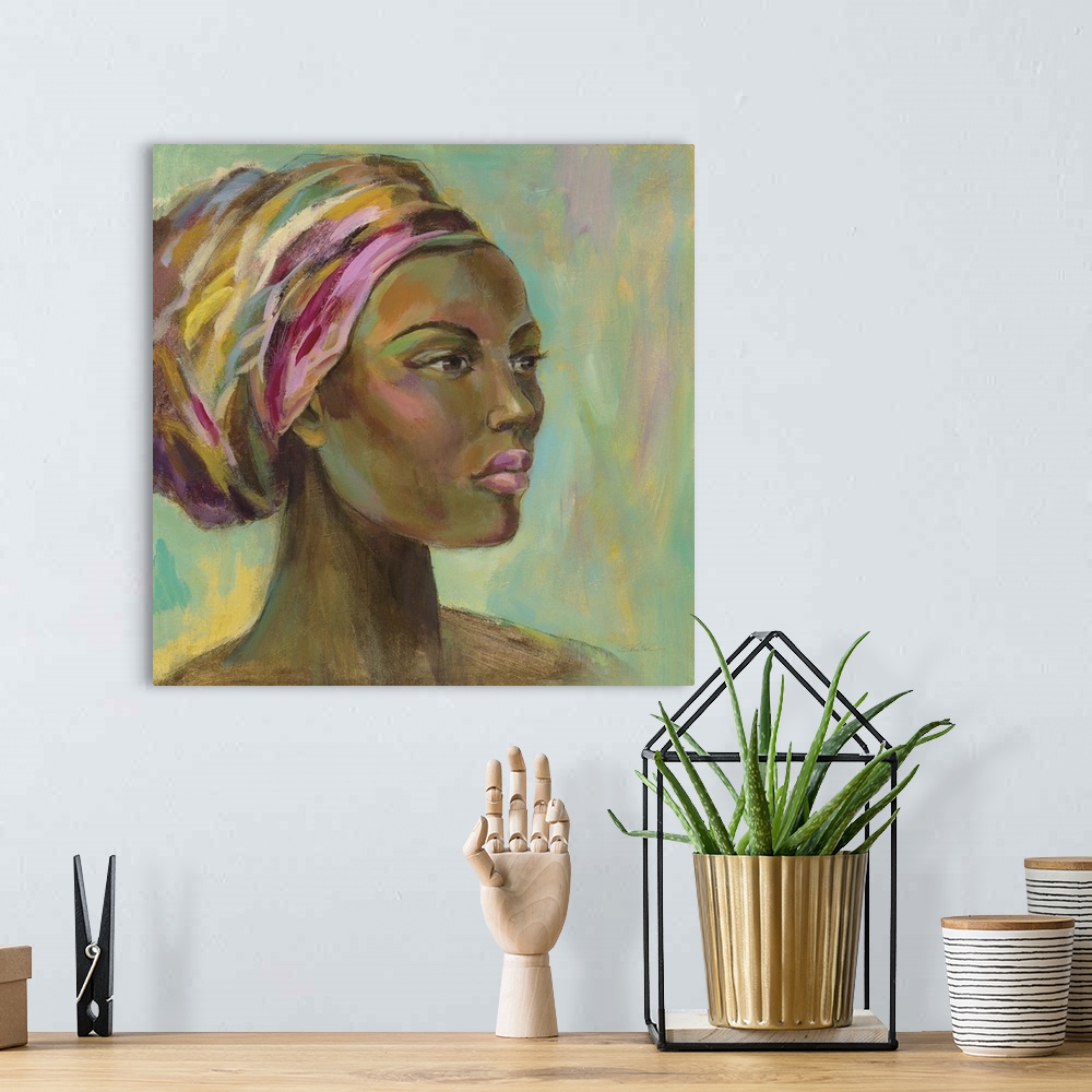 A bohemian room featuring African Woman I