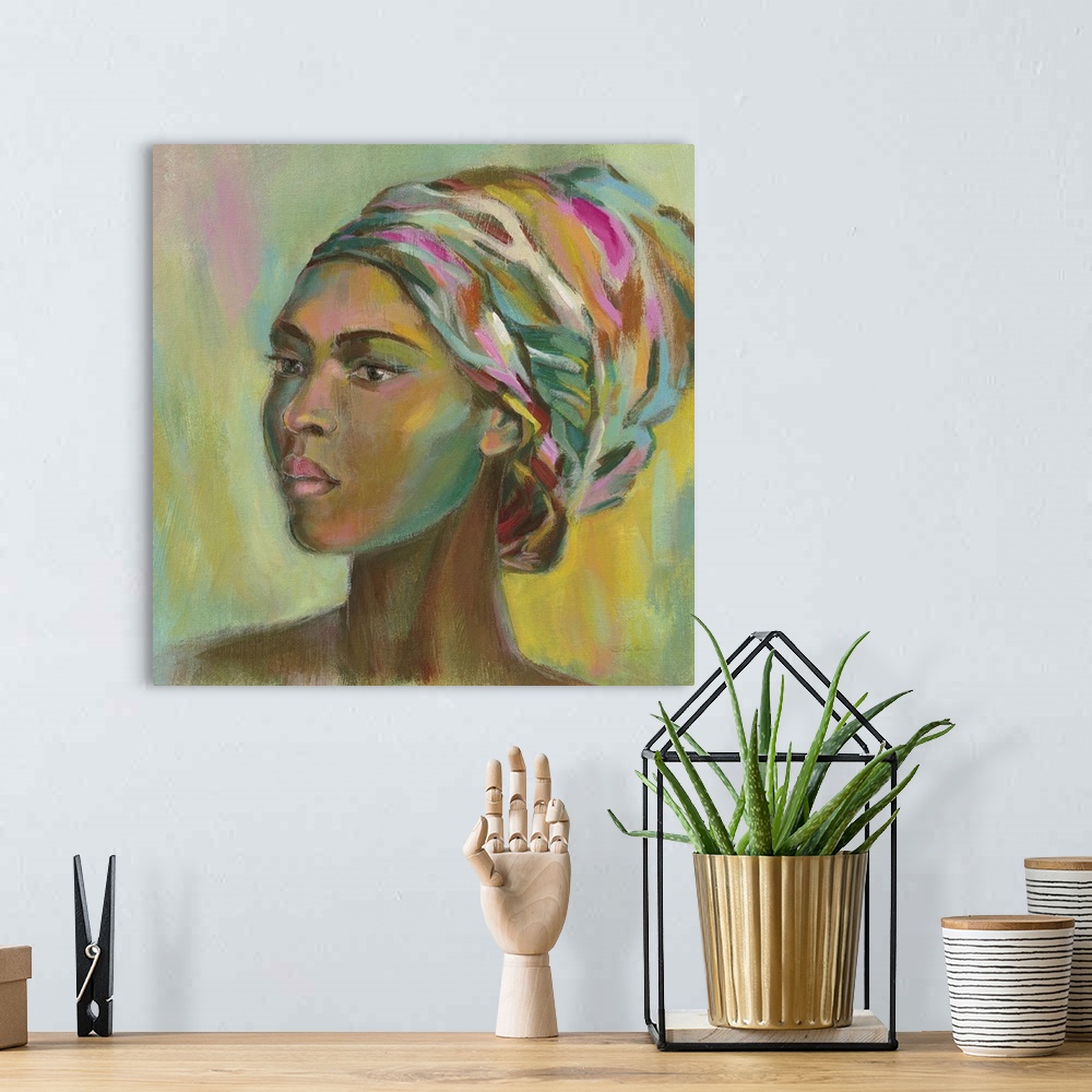 A bohemian room featuring African Woman II