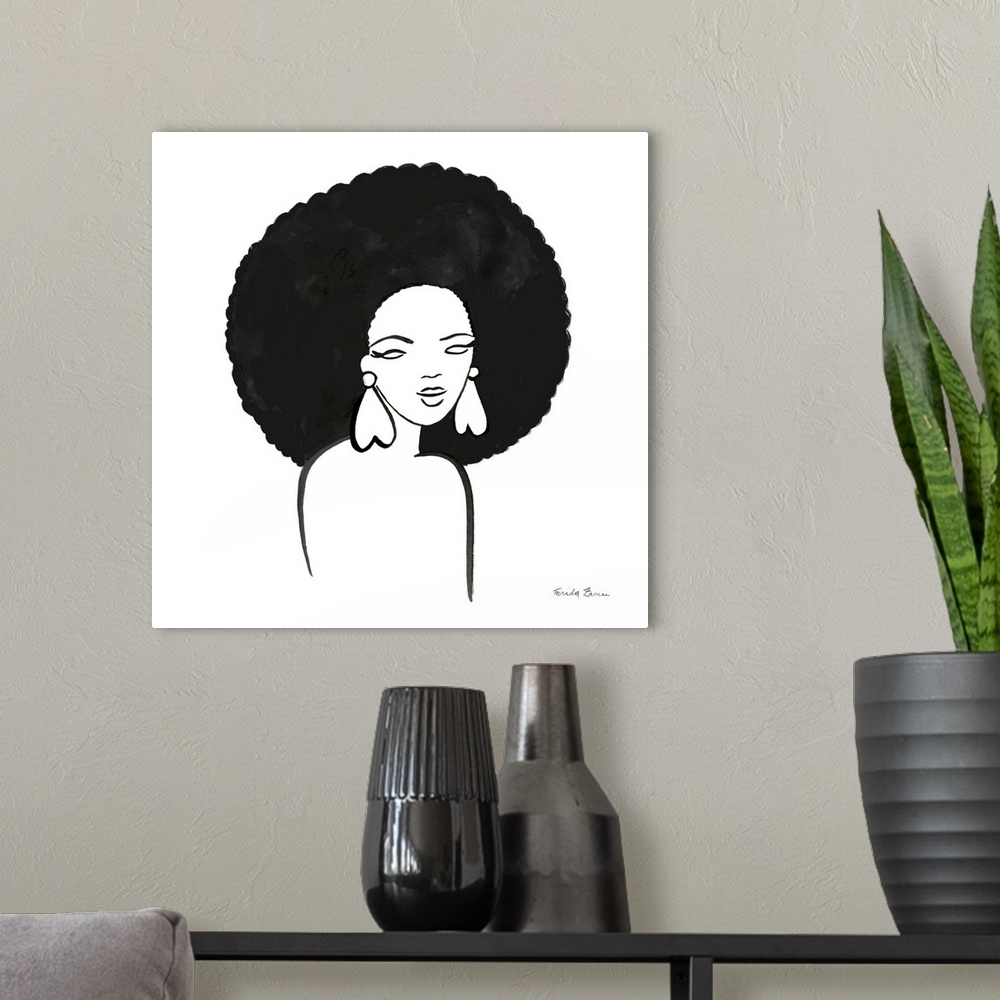 A modern room featuring Afro Girl I