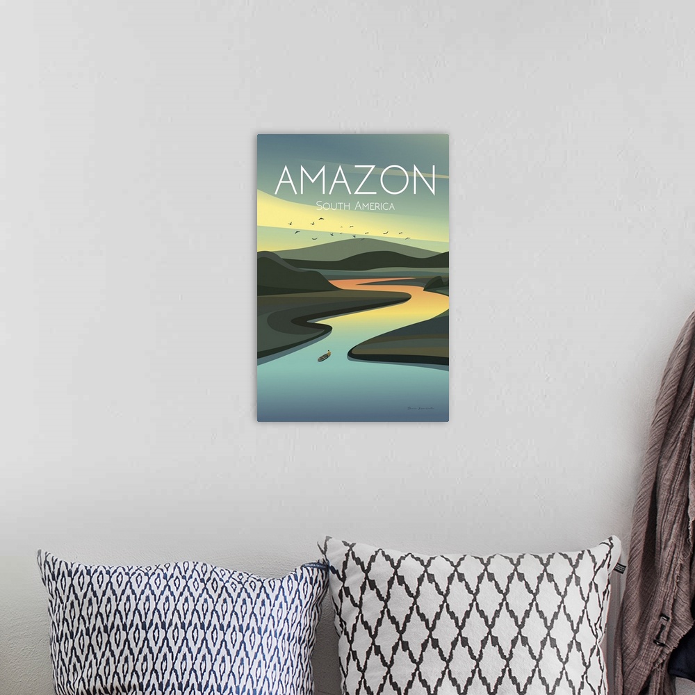 A bohemian room featuring Amazon