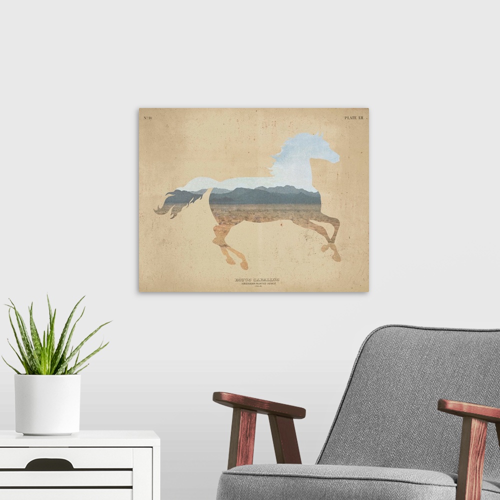 A modern room featuring American Southwest Horse Distressed