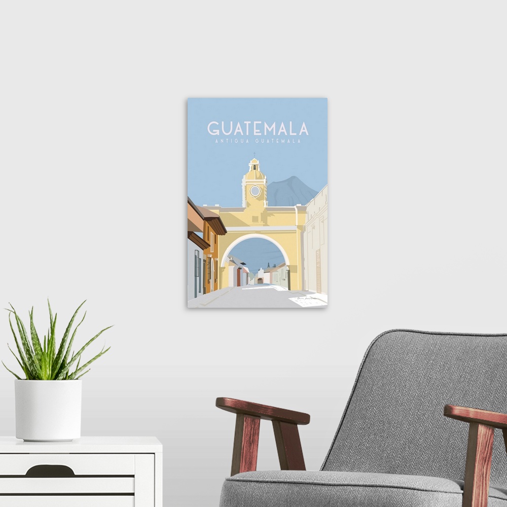 A modern room featuring Antigua Guatemala