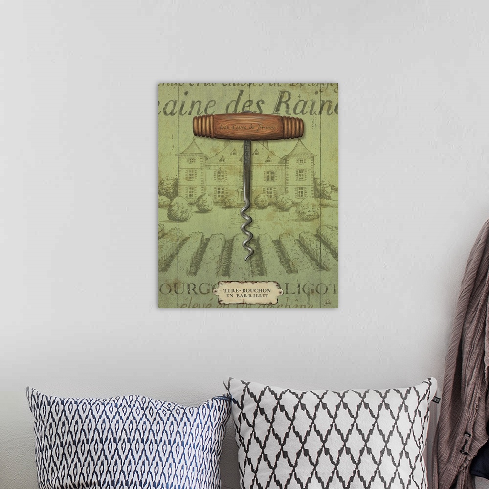 A bohemian room featuring This vertical decorative art is perfect for the wine aficionado or kitchen wall art; the wall art...
