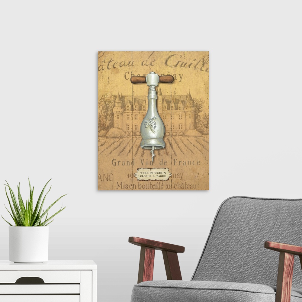 A modern room featuring Antique Corkscrew IV Yellow