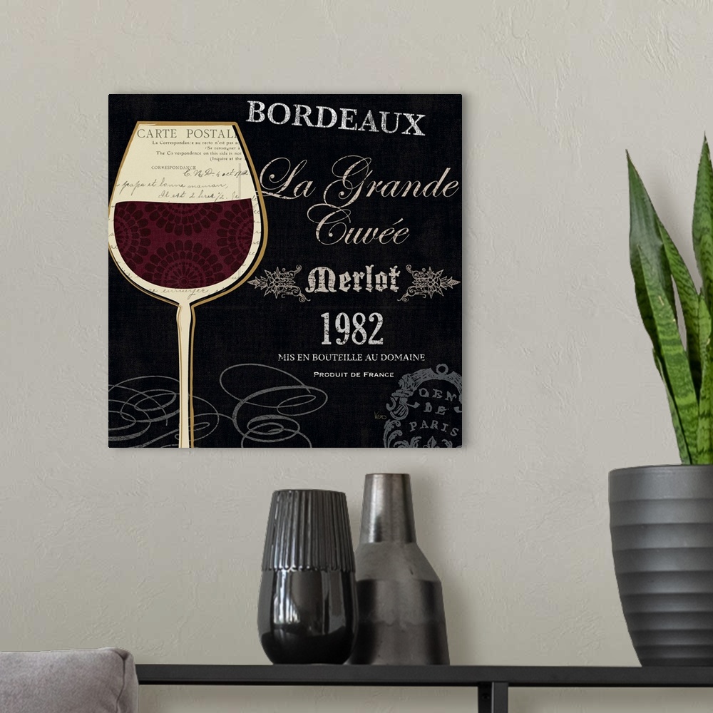 A modern room featuring This contemporary chalk board wine art makes a great addition to any kitchen it's in.