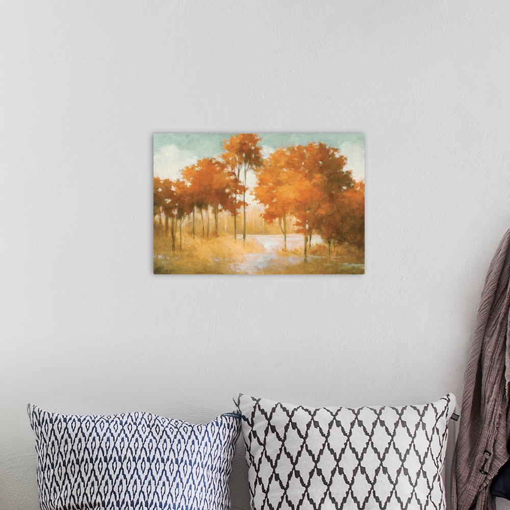 A bohemian room featuring Autumn Lake Orange
