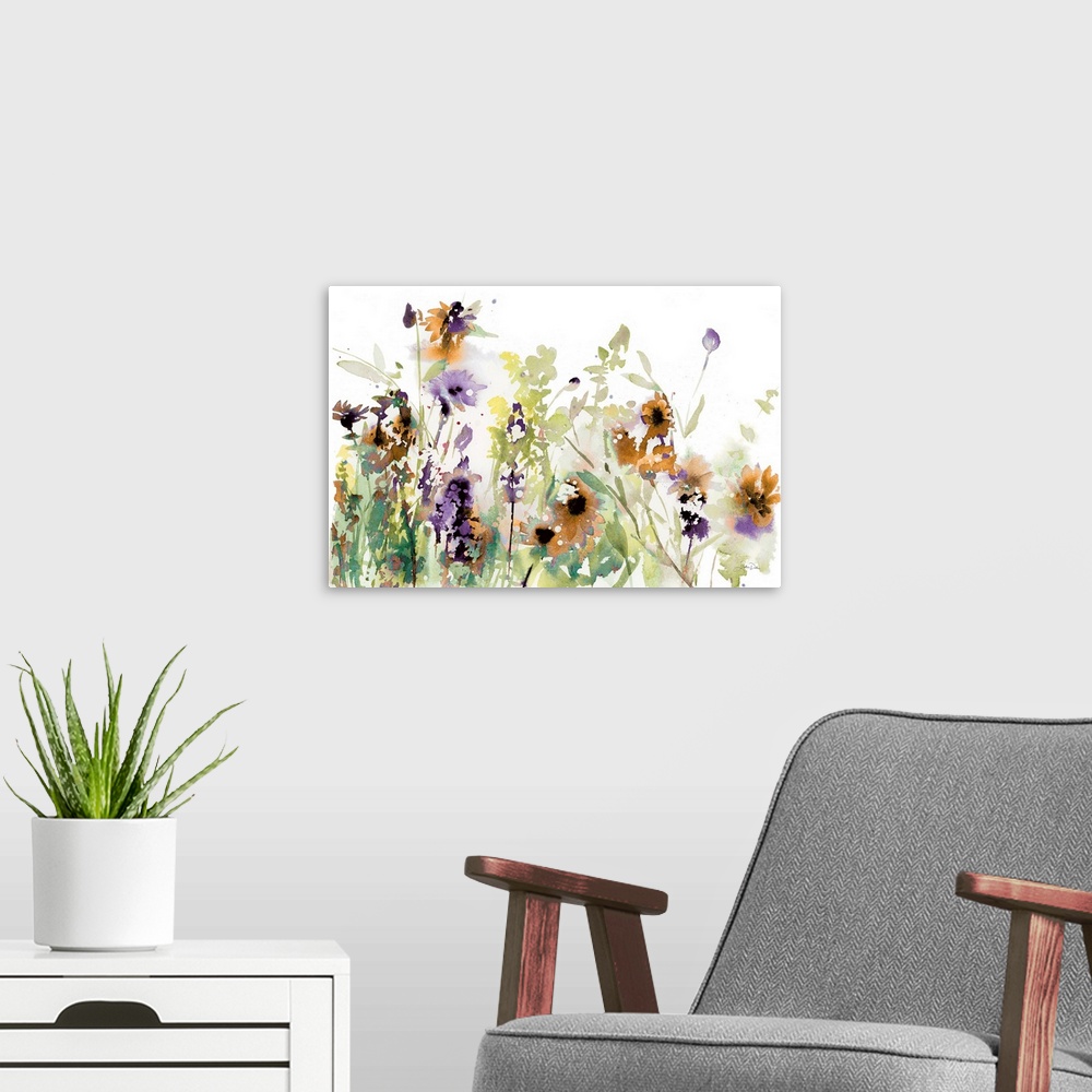 A modern room featuring Autumn Meadow Flowers