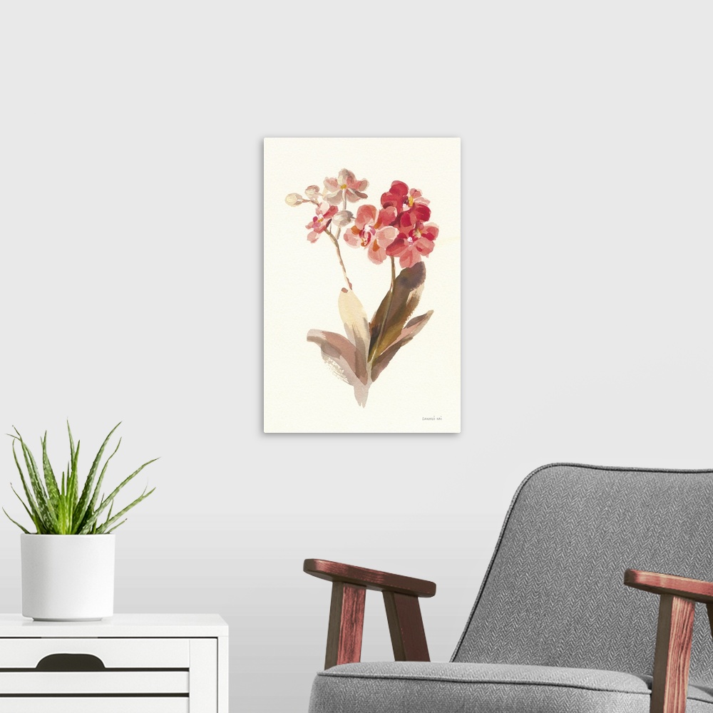 A modern room featuring Autumn Orchid II