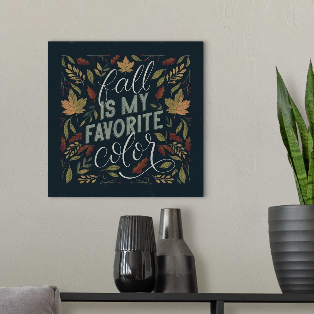 A modern room featuring Autumn Sayings I