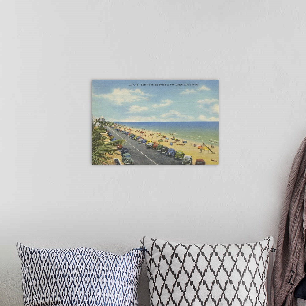 A bohemian room featuring Beach Postcard II