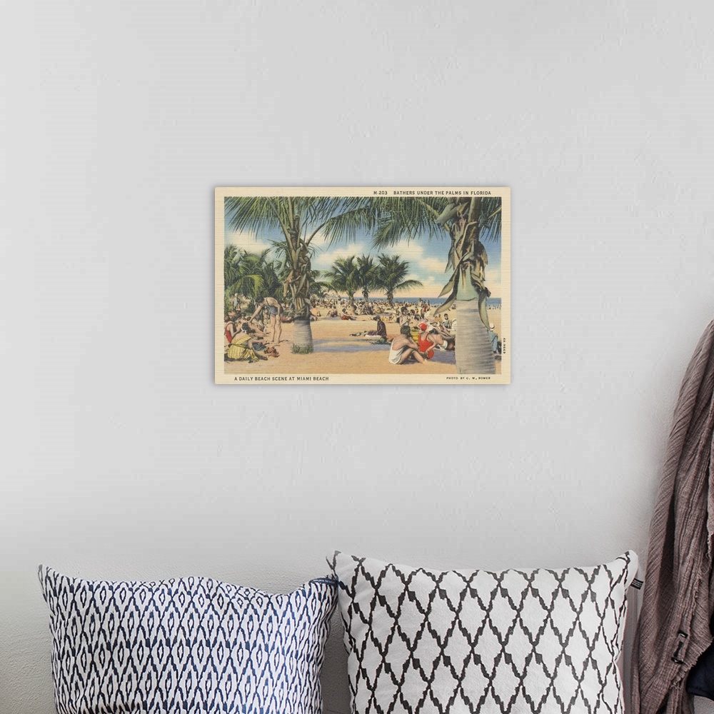 A bohemian room featuring Beach Postcard III