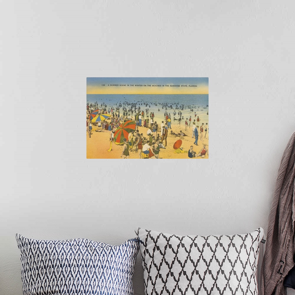A bohemian room featuring Beach Postcard IV