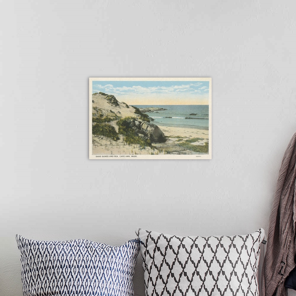 A bohemian room featuring Beach Postcard V