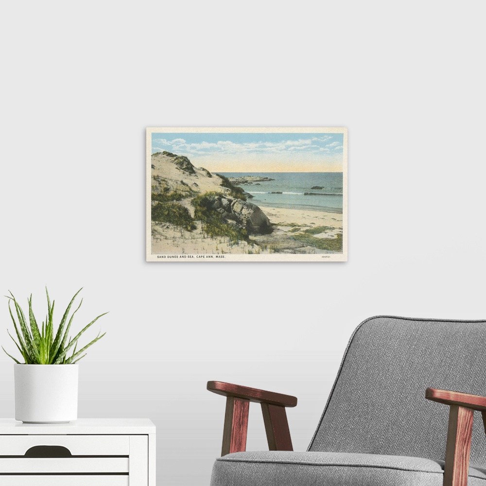 A modern room featuring Beach Postcard V