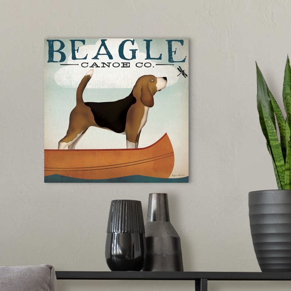 A modern room featuring Beagle Canoe Co