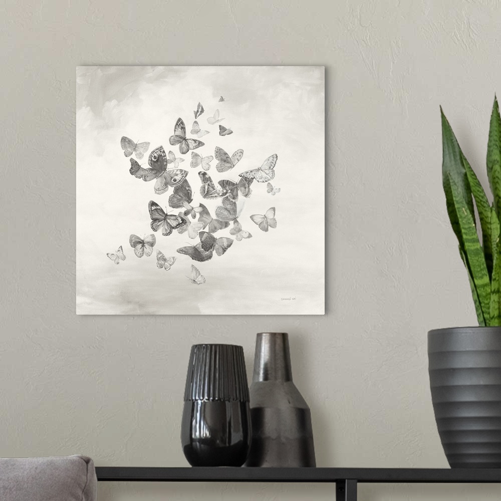 A modern room featuring Beautiful Butterflies