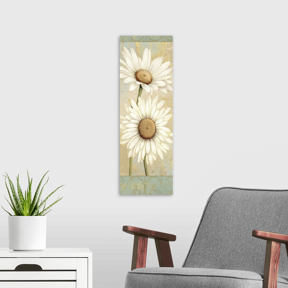 A modern room featuring Beautiful Daisies I