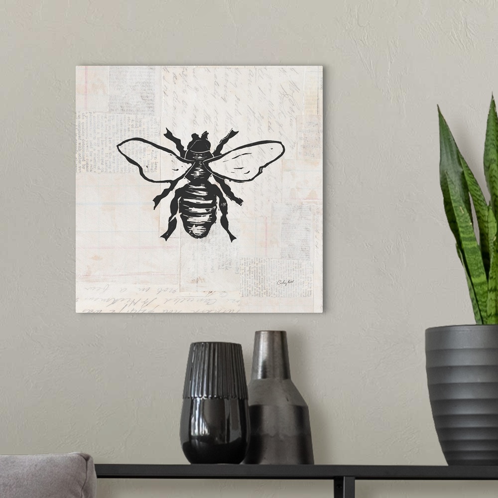 A modern room featuring Bee Stamp BW