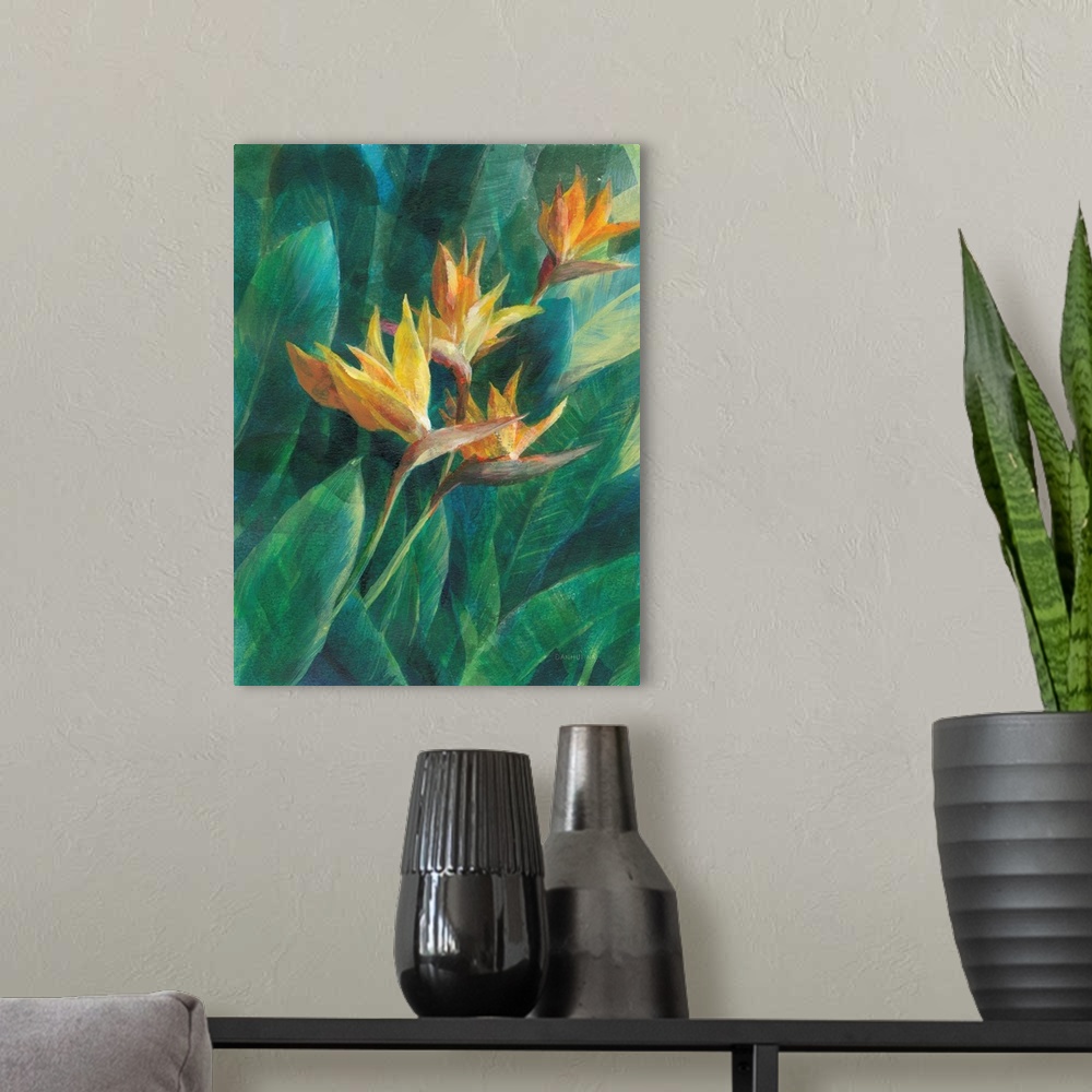 A modern room featuring Bird of Paradise I