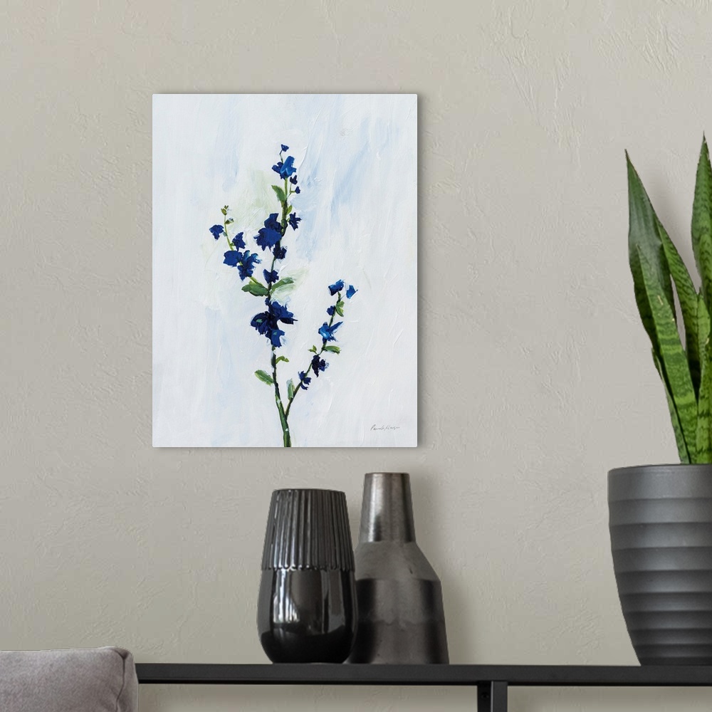 A modern room featuring Blue Stems I