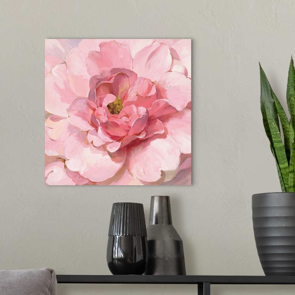 A modern room featuring Blushing Peony