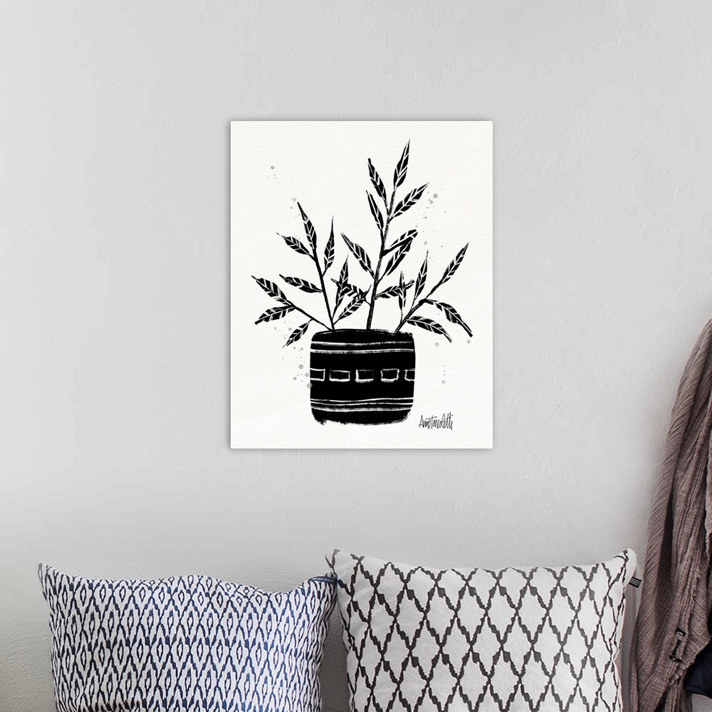 A bohemian room featuring Botanical Sketches IX