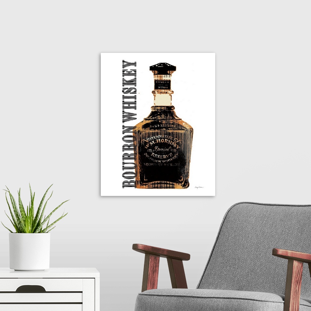 A modern room featuring Bourbon Whiskey