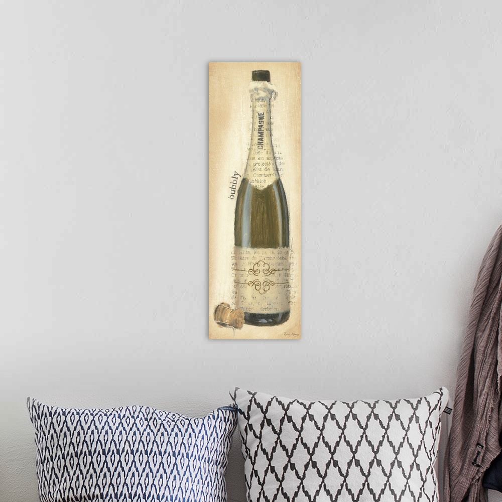 A bohemian room featuring Bubbly Champagne Bottle