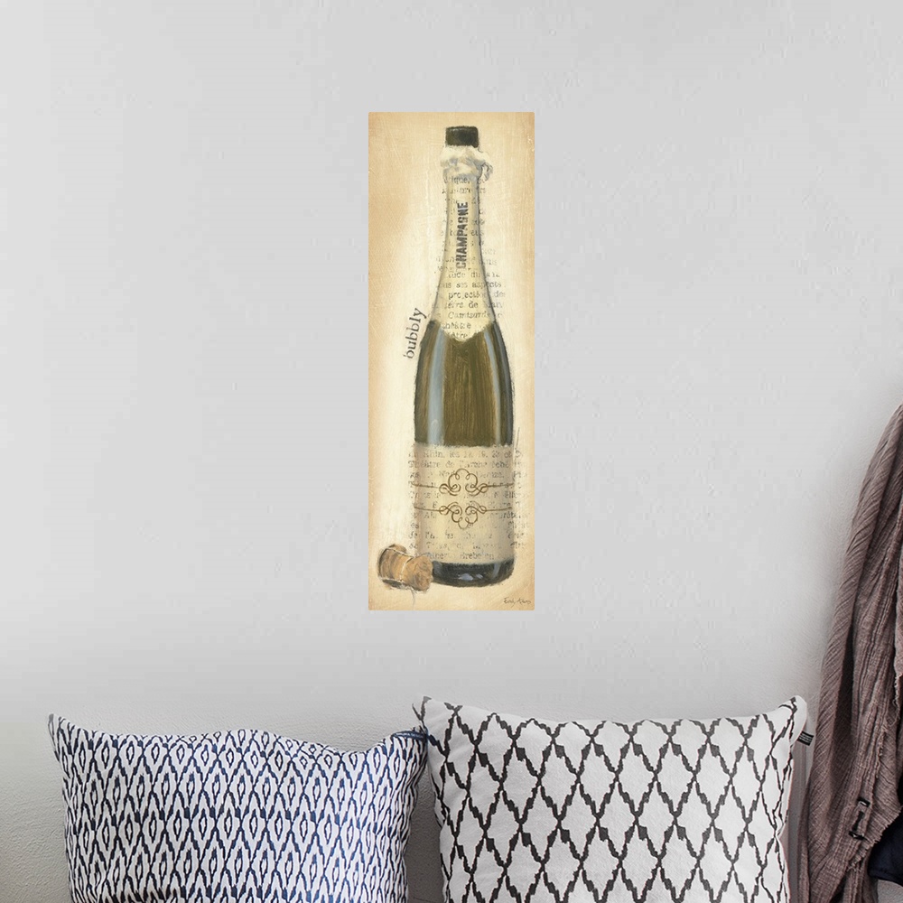 A bohemian room featuring Bubbly Champagne Bottle