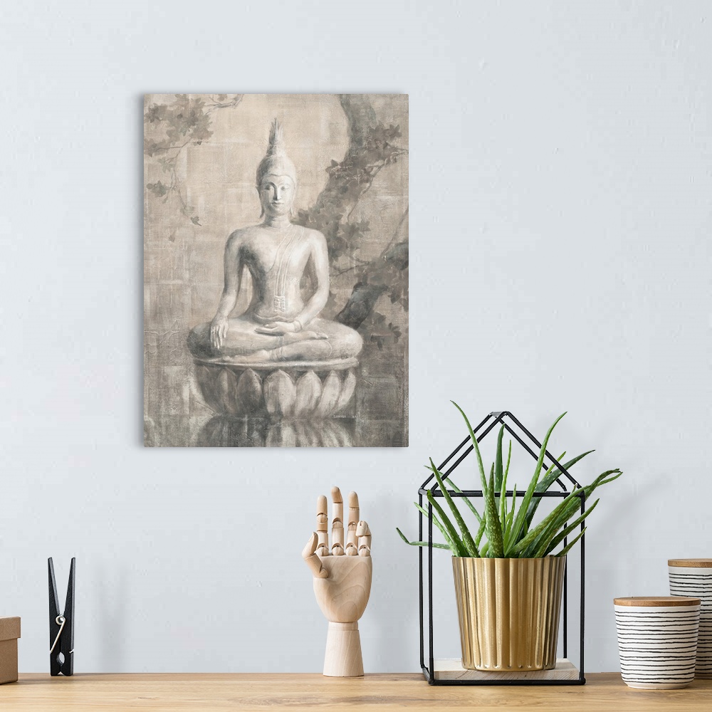 A bohemian room featuring Buddha Neutral
