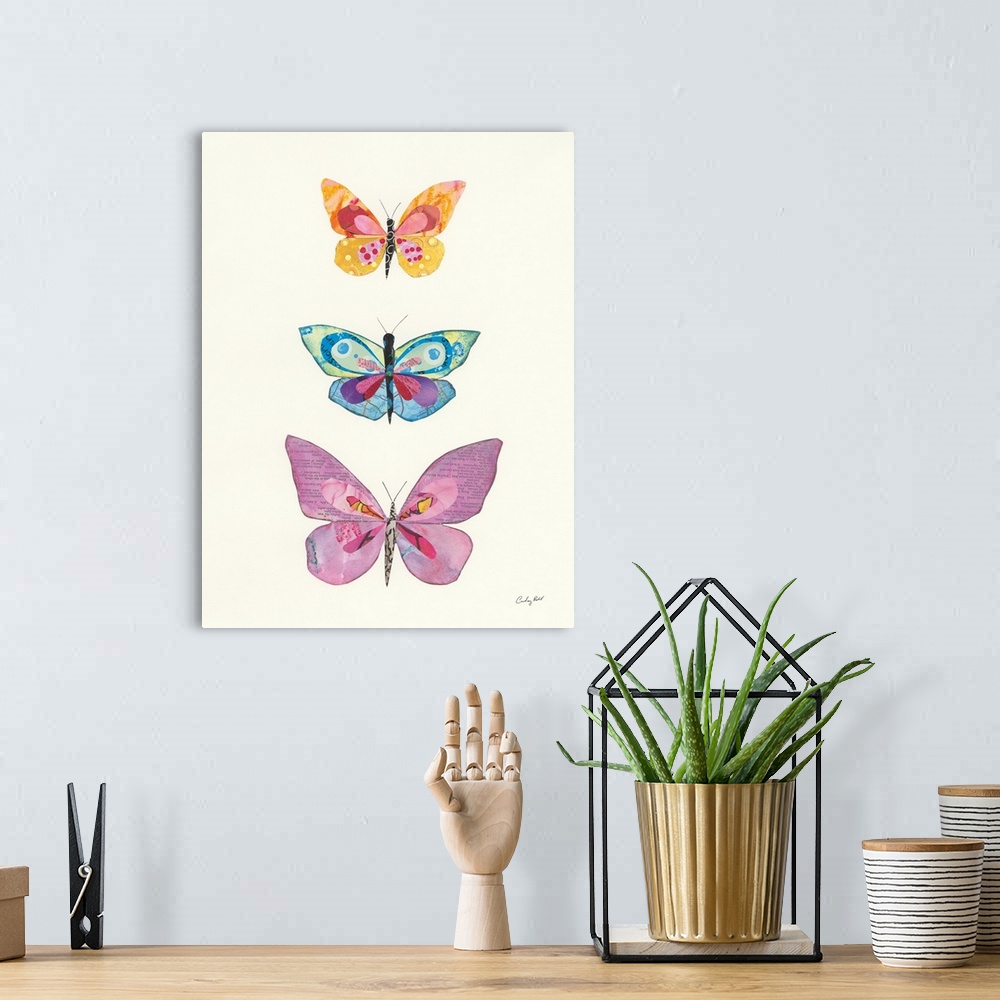 A bohemian room featuring Butterfly Charts III