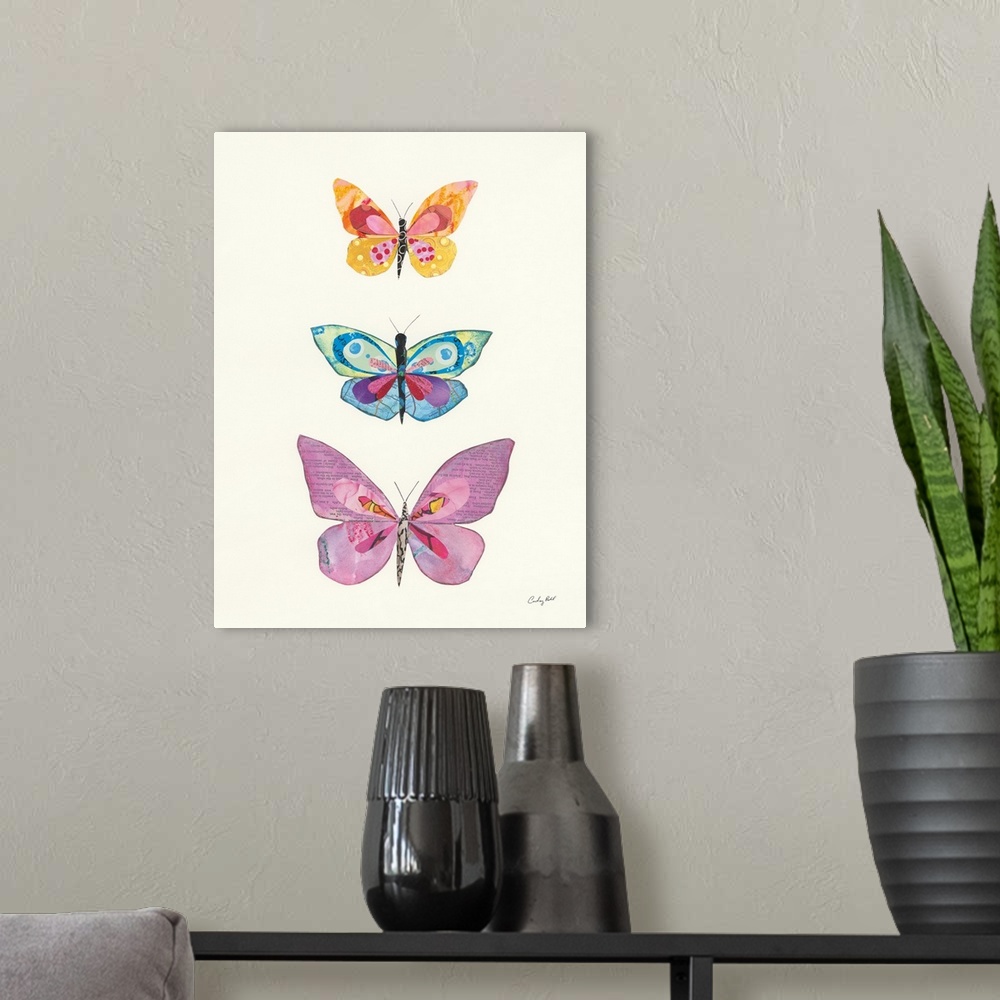 A modern room featuring Butterfly Charts III