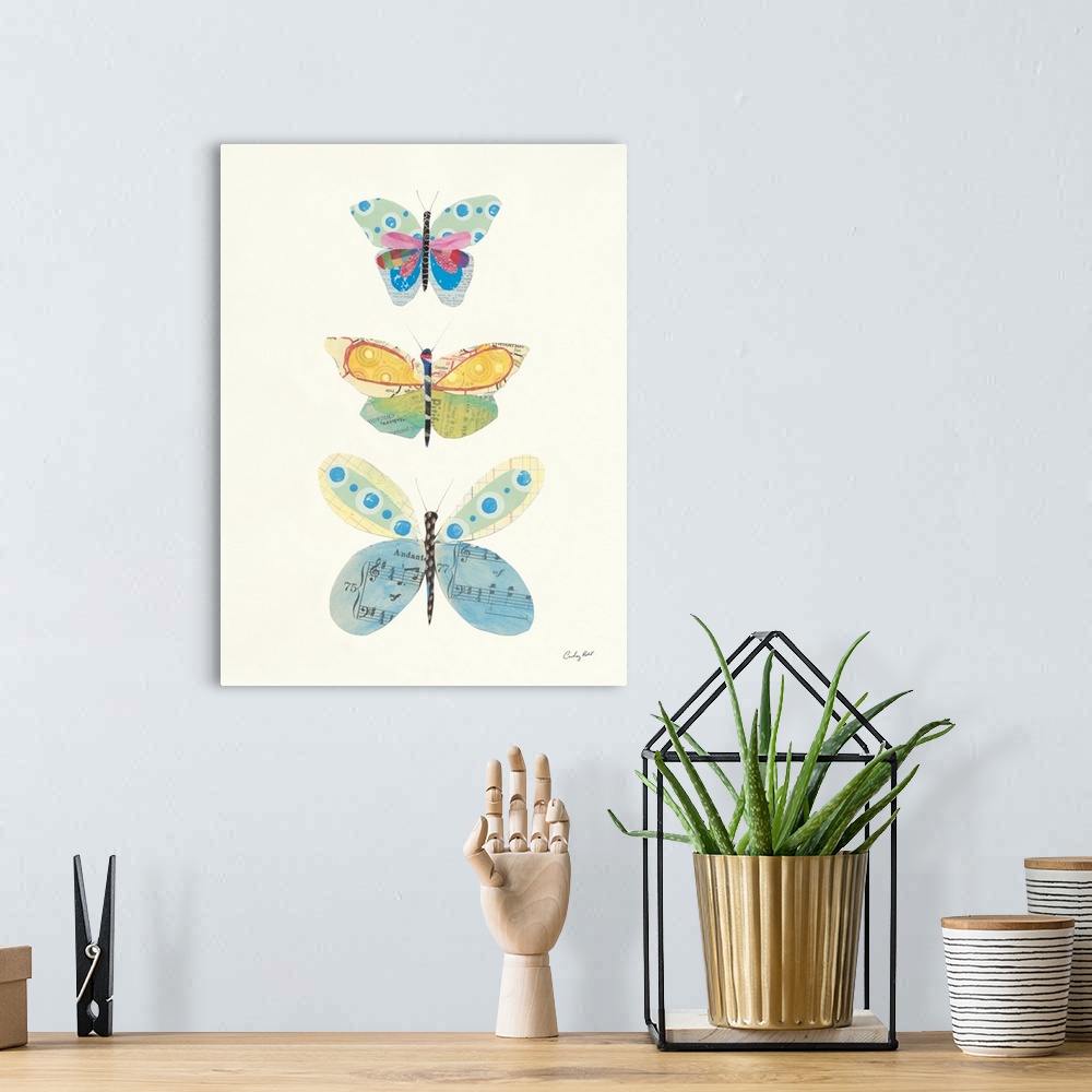 A bohemian room featuring Butterfly Charts IV