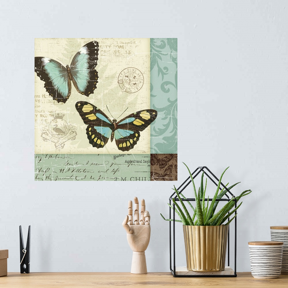 A bohemian room featuring Butterfly Patchwork II