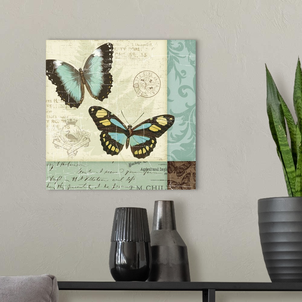 A modern room featuring Butterfly Patchwork II