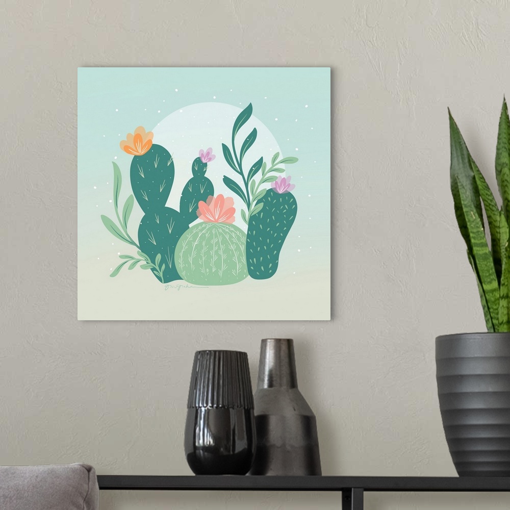 A modern room featuring Cactus Garden IV