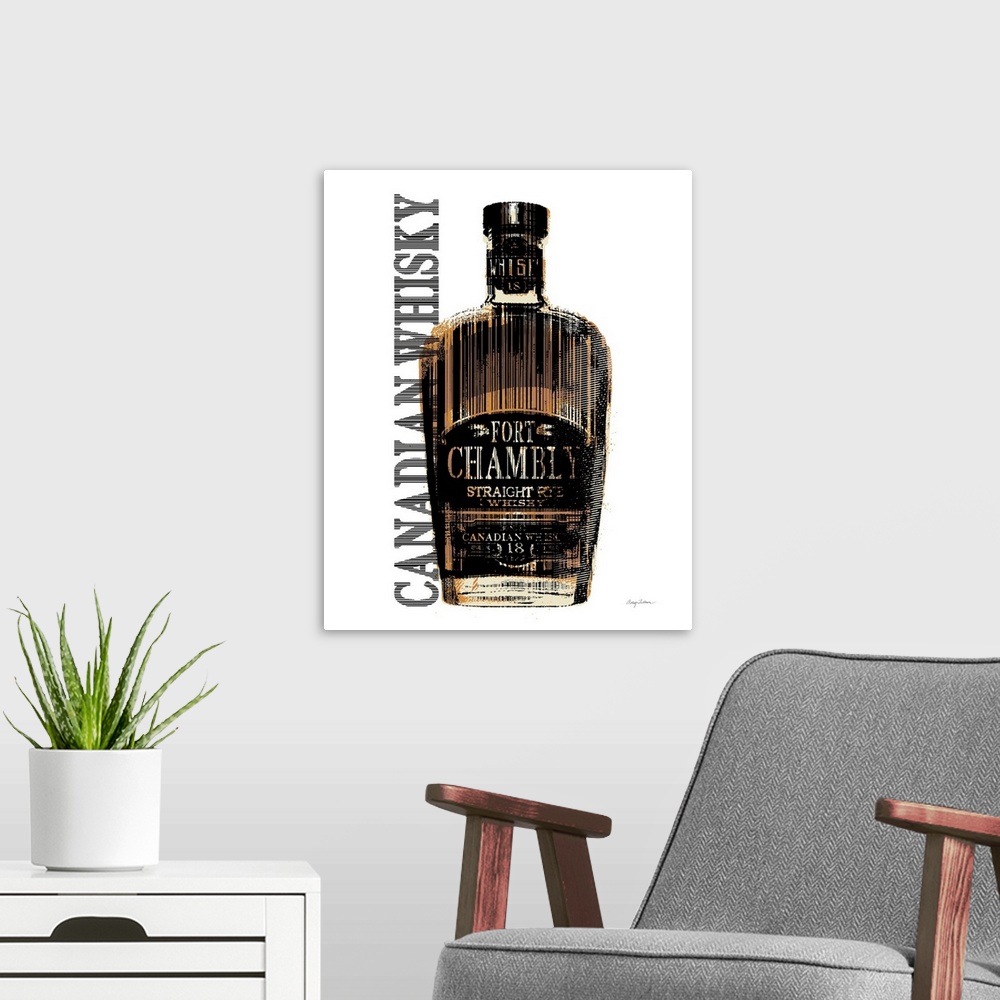 A modern room featuring Canadian Whisky