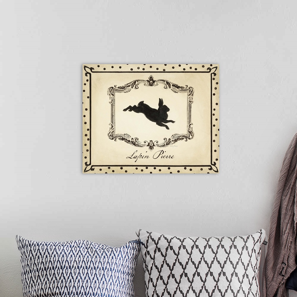 A bohemian room featuring Cartouche Lapin I