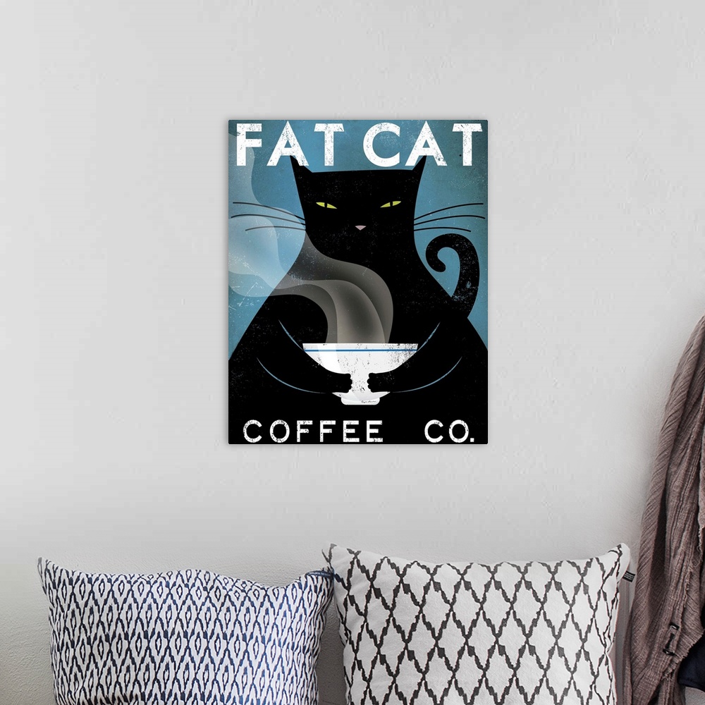 A bohemian room featuring Cat Coffee no City