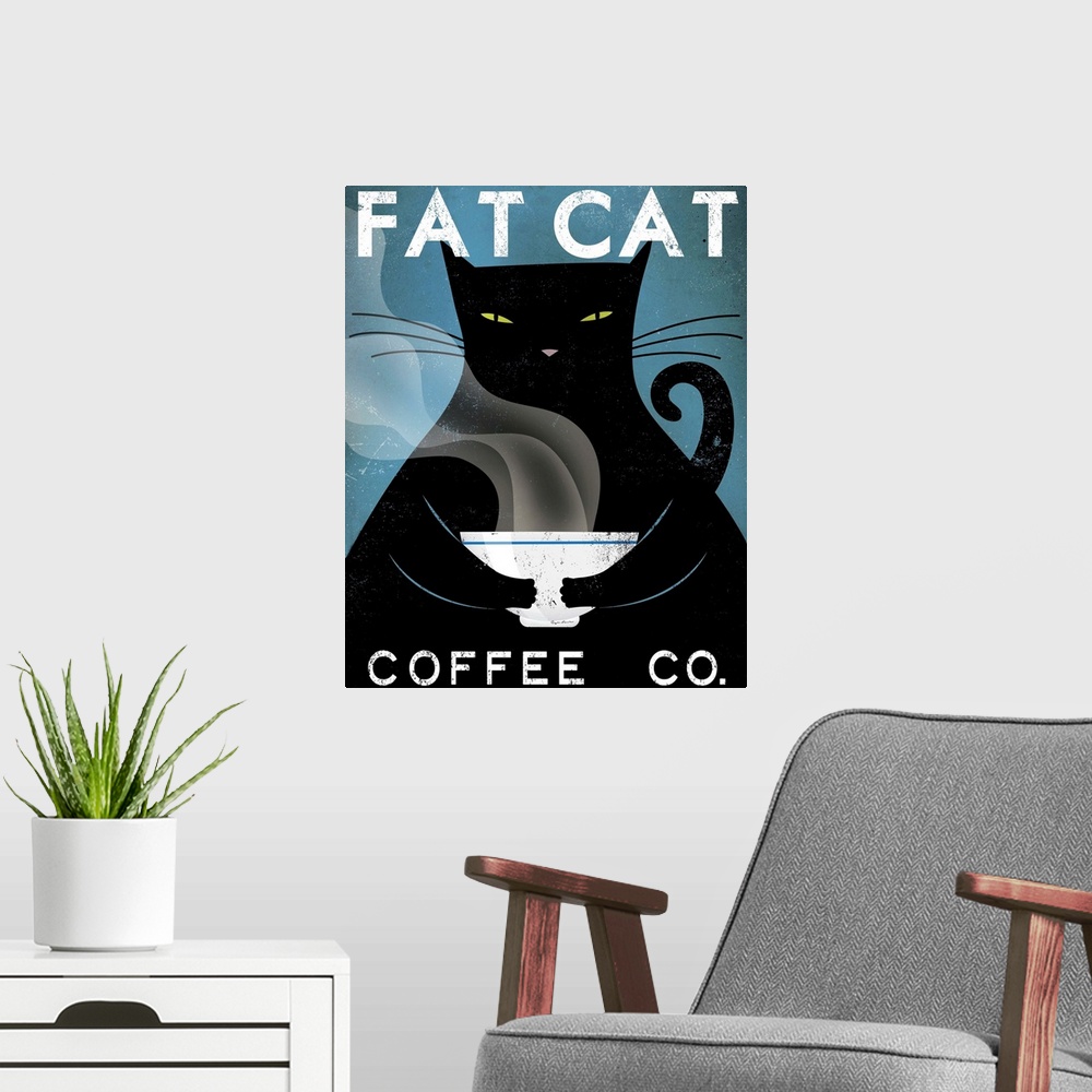 A modern room featuring Cat Coffee no City