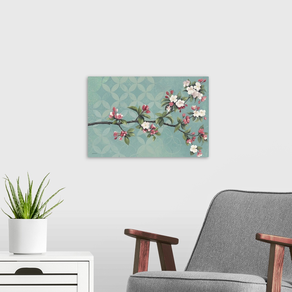 A modern room featuring Cherry Blossoms