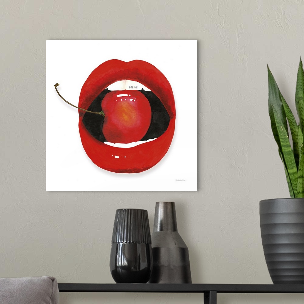 A modern room featuring Cherry Lips