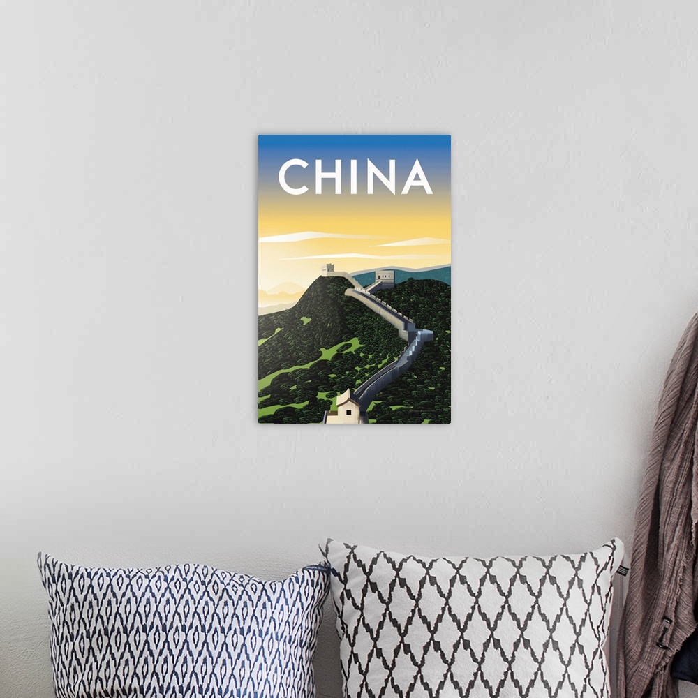 A bohemian room featuring China